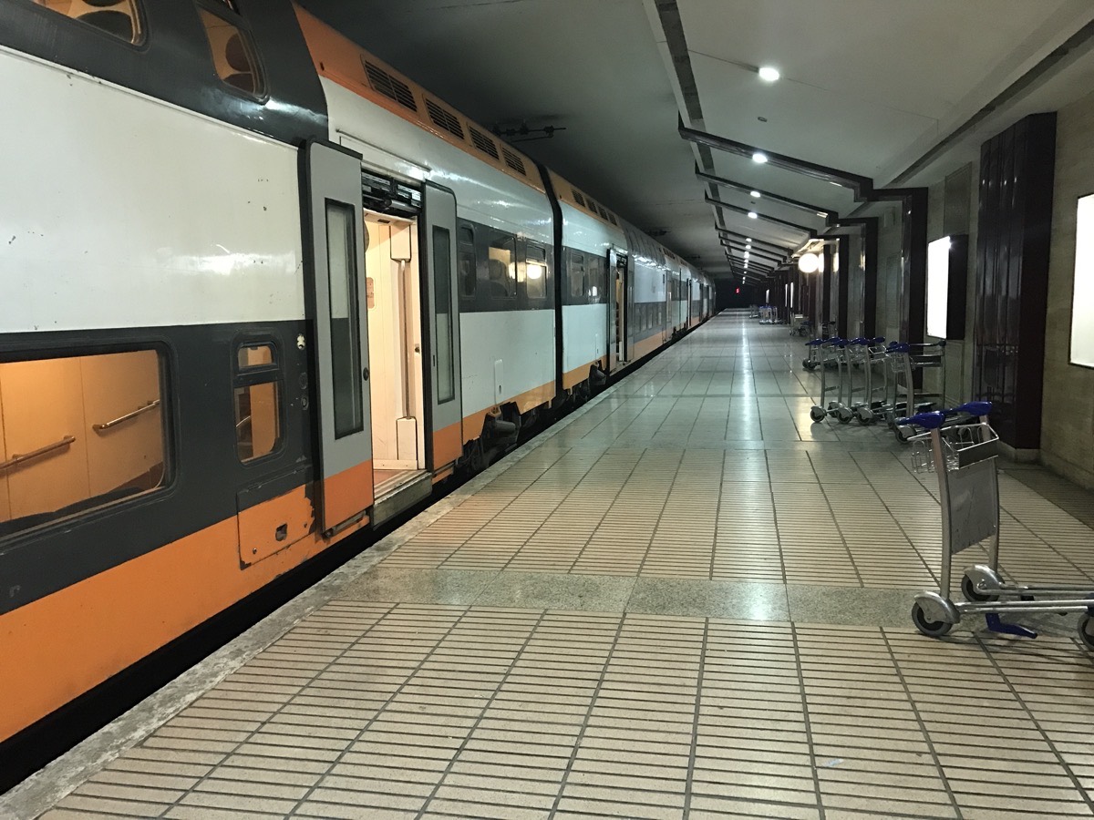 Casablanca airport train platform